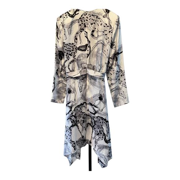 STELLA MCCARTNEY KALYN HORSE PRINT ASYMMETRIC DRESS SIZE M 44 IT $2885 - Picture 2 of 7